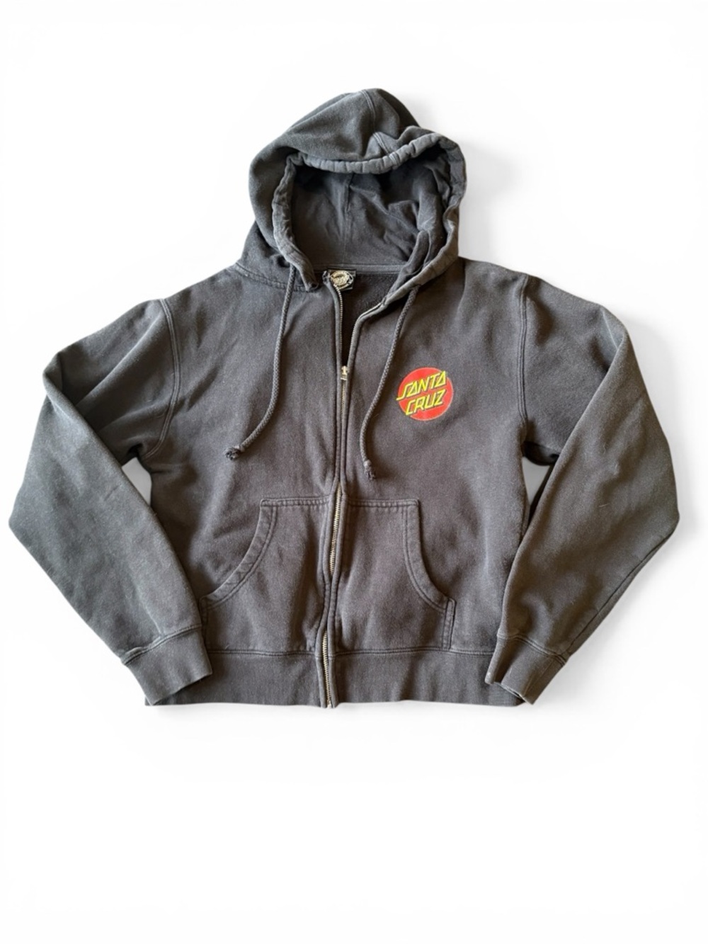 Santa Cruz Skateboard Logo Graphic Full Zip Hoodie - M -See photos & description